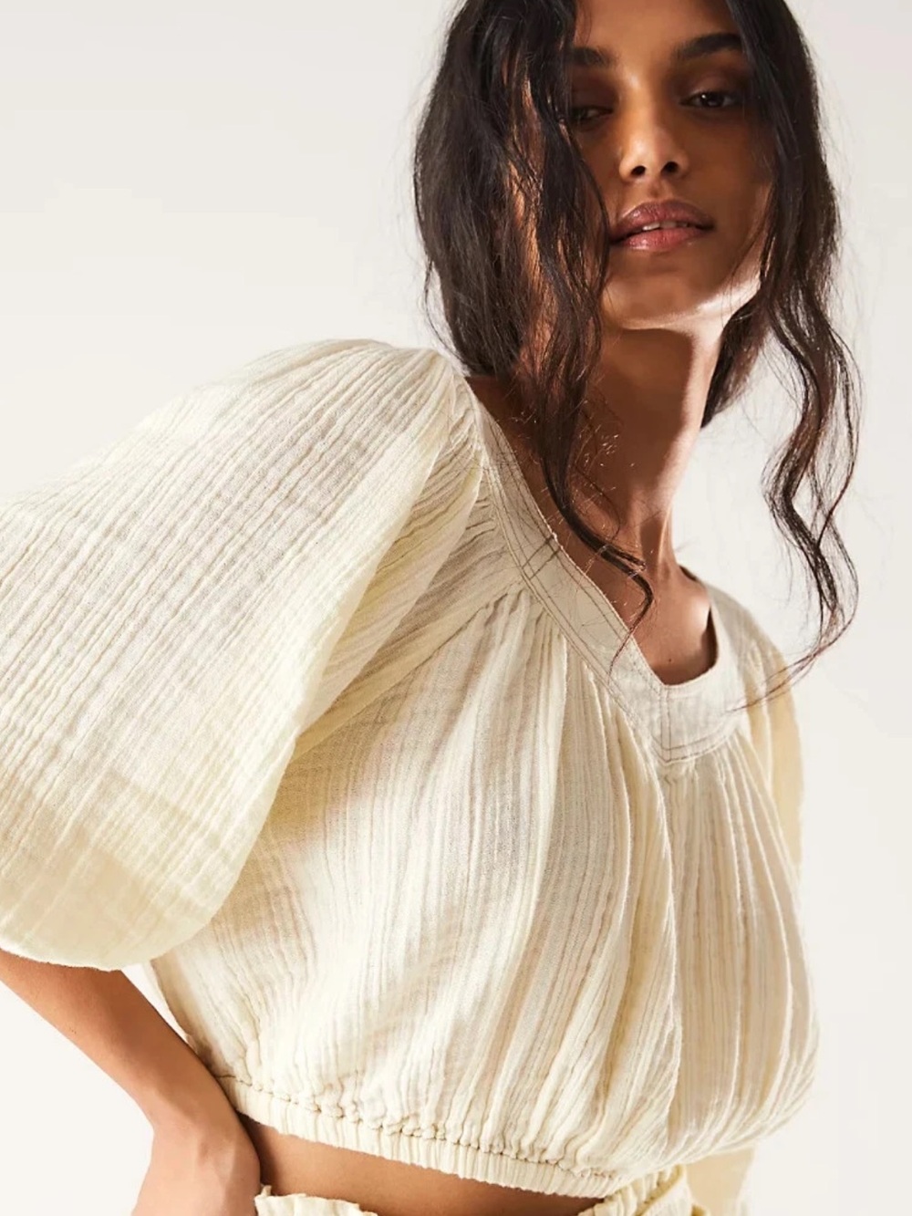Free People Lou Lou top in Solitary Star Gauze Top